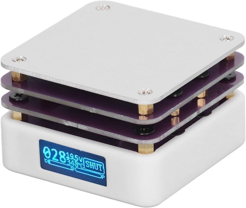 Focket Soldering Plate, PD65W 20V 5.6cm x 5.6cm Electric Hot Plate Preheater with LED Screen, Mini Soldering Preheating Station Welder for Electronic Repair & DIY Laboratory (0℃ to 350℃) - Image 1